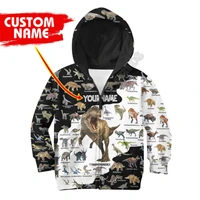 love dinosaur printed hoodies kids pullover customize your name sweatshirt tracksuit t shirts boy girl funny animal apparel 23