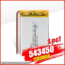 3 7 V 1100mAh 543450 литий полимерный ионный аккумулятор для MP4 MP5 GPS PSP