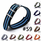 Ремешок для часов, гибкий Регулируемый Воздухопроницаемый нейлоновый браслет для наручных часов, 18 мм 20 мм 22 мм 24 мм, с защитой от пыли