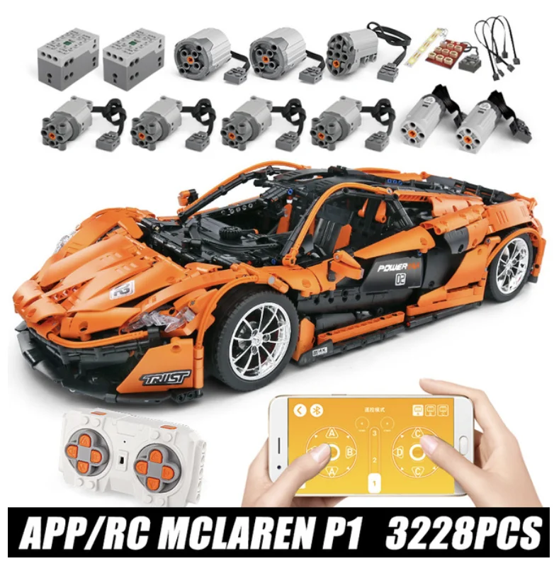 Форма KING MOC технический супергиперкар P1 Модель гоночного автомобиля