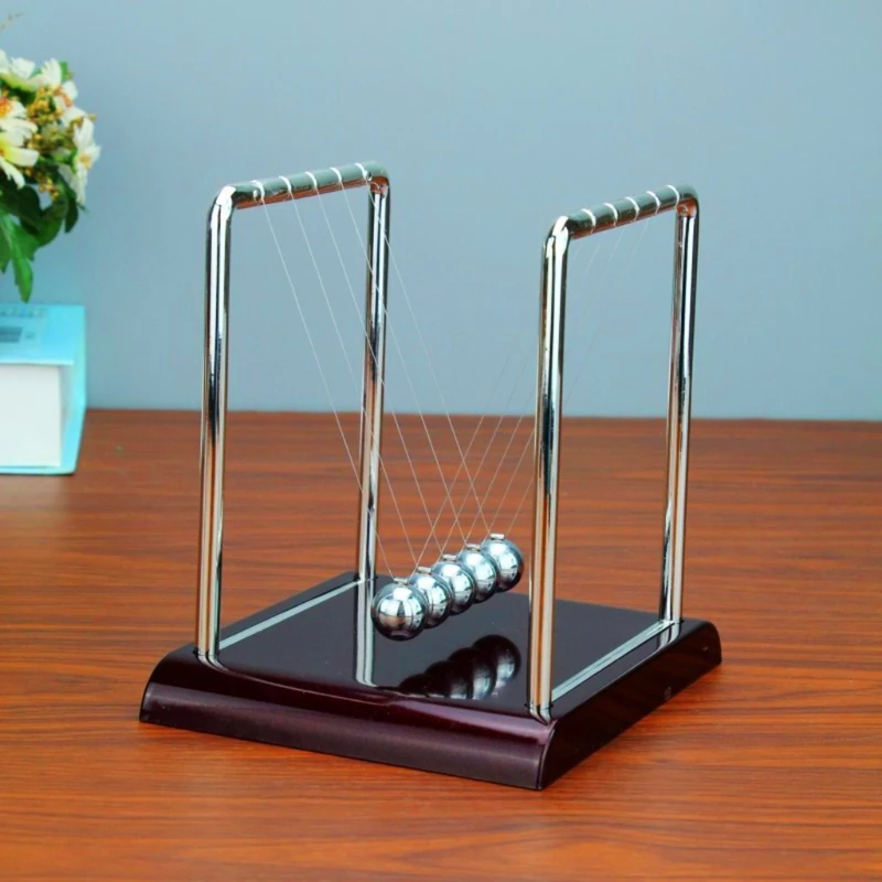 

83XC Newton’s Cradle Balance Ball Science Toy Laws of Conservation of Energy Toy Interactive Fidget for Office Stress Relief