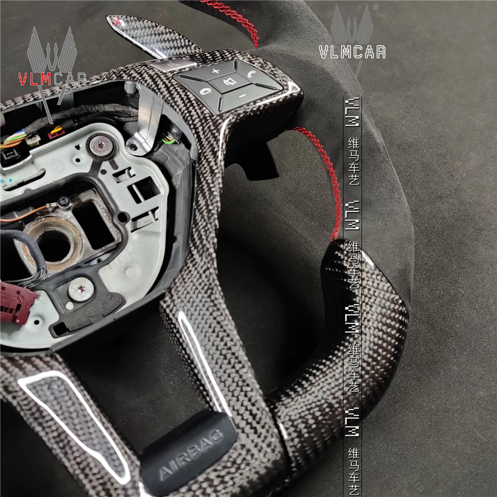 Частный изготовленный на заказ руль из углеродного волокна для c класса W204 E class