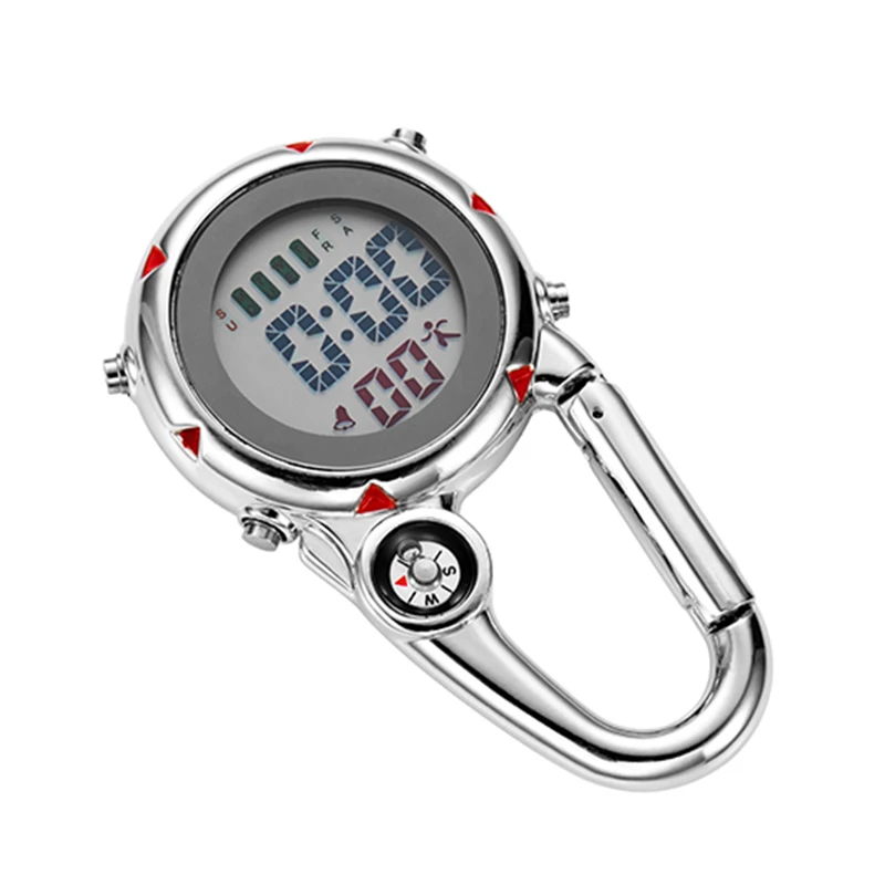 Цифровые спортивные часы на крючке с зажимом электронные светящиеся