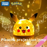 original pikachu rotating music box pok%c3%a9mon remote control bedroom night light projection lamp toys childrens birthday gifts