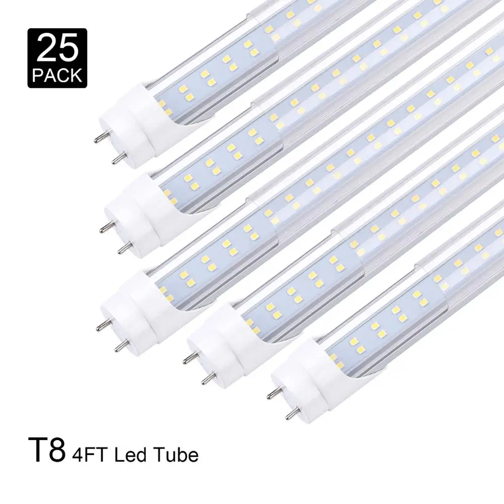 LED Tube Light 4 FT 2835 SMD T8 LED Fixture 4ft 4Feet Tube LED T8 28W 1200MM 1.2M Tubes Light Cold White 6500K AC85-265V