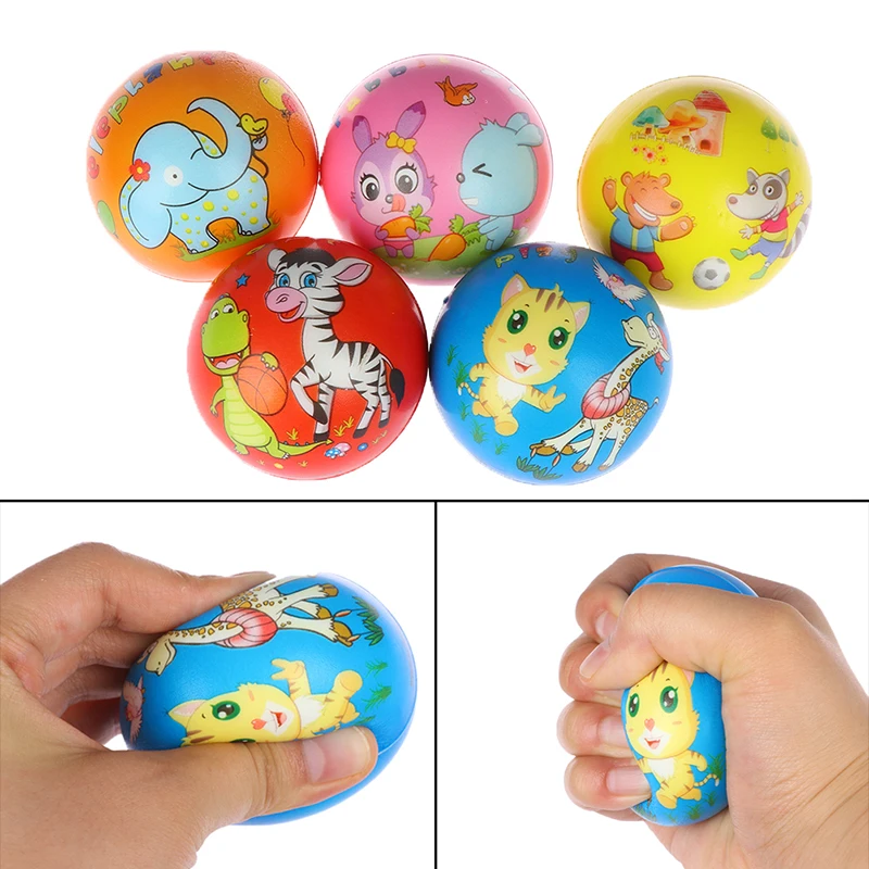 

New 1Pc Stress Relief Vent Ball Animals Squeeze Foam Ball Hand Relief Interactive Rubber Balls For Kids Toys