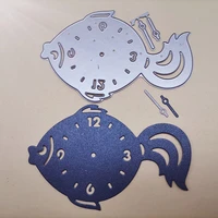 new metal cutting dies scrapbooking goldfish clock diy album paper card craft embossing stencil dies 10468mm