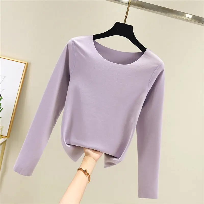 

Plus Velvet Women T Shirt Autumn Winter Long Sleeve Tshirt Women Camiseta Mujer Thicken Tee Shirt Femme Cotton Warm Tops C6504