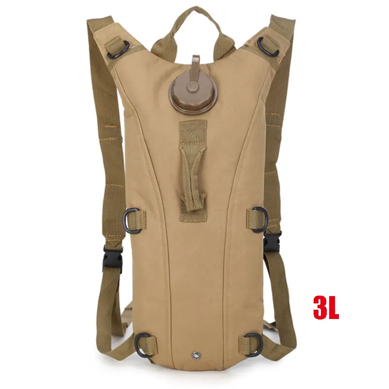 khaki 3L Тактическая Сумка для воды, военный рюкзак с гидратацией, камуфляжный рюкзак, рюкзак для альпинизма, Походов, Кемпинга, езды на велосипеде, рюкзак 2.5L 3L - Цвет: khaki 3L