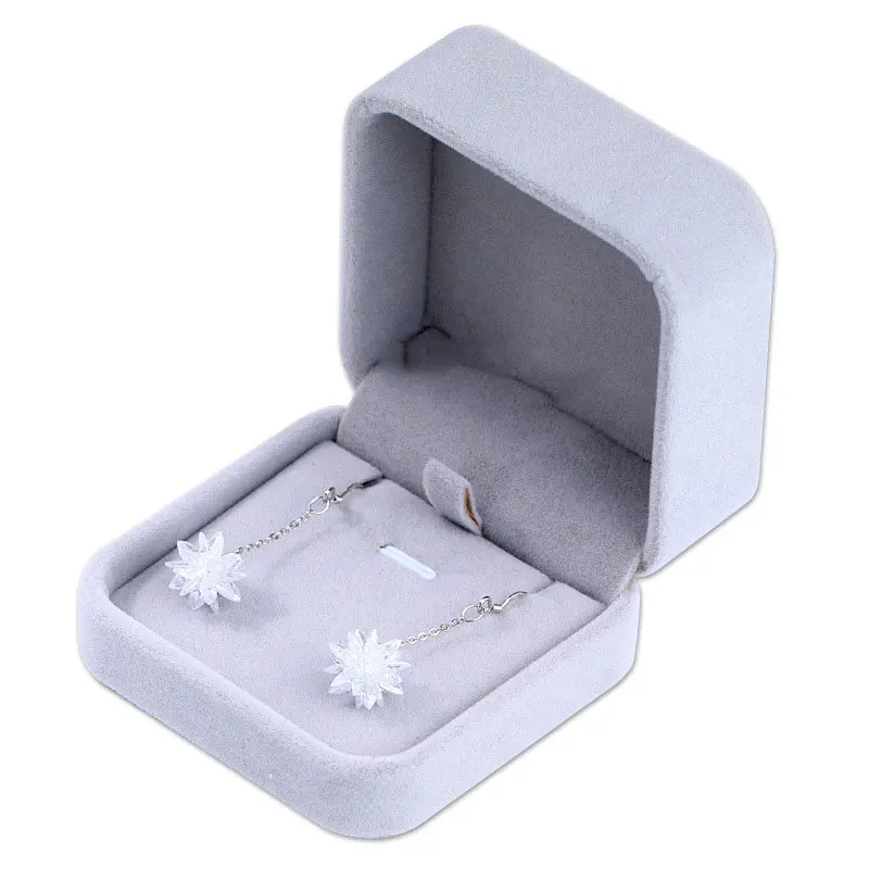 Бархатная шкатулка для ювелирных изделий квадратный Свадебный чехол контейнер