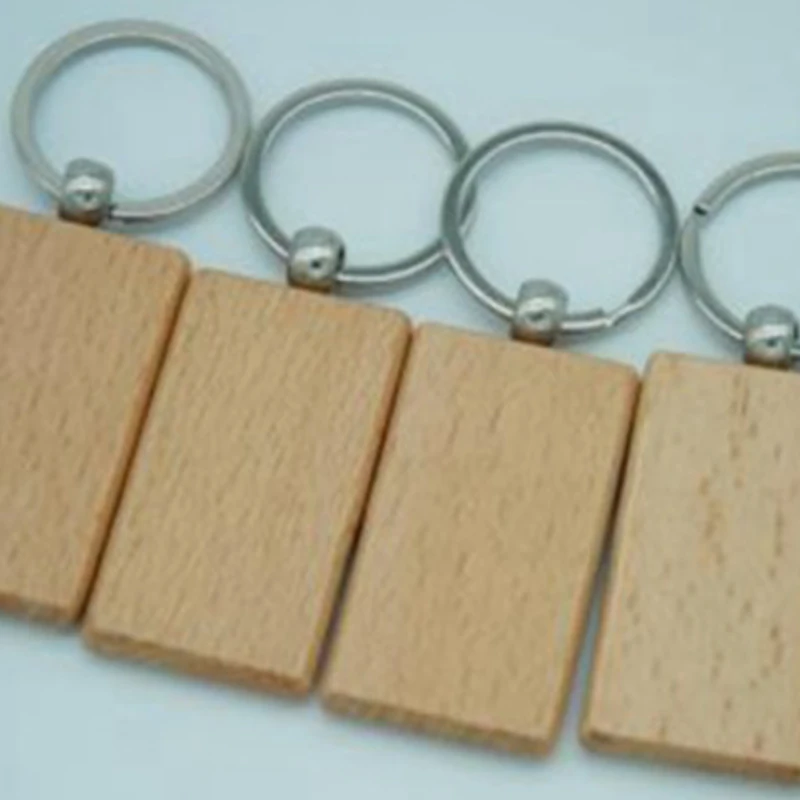 

40 Pcs Blank Wooden Key Chain DIY Wood Keychains Key Tags Gifts,20 Pcs Oval & 20 Pcs Square