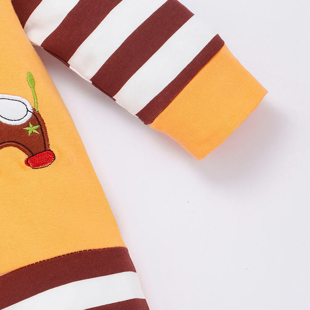 Одежда для малышей зимний комбинезон с длинными рукавами круглым вырезом и