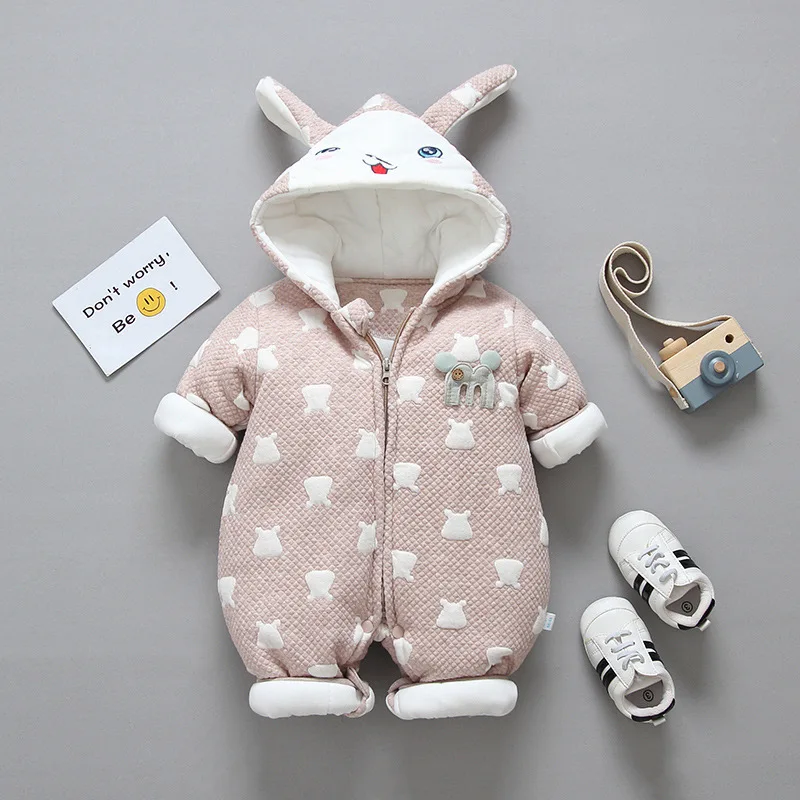 Высокое качество новинка 2019 года зимний костюм для малышей Комбинезоны девочек