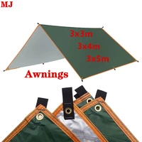 4x3m 3x3m awning waterproof tarp tent shade ultralight garden canopy sunshade outdoor camping hammock rain fly beach sun shelter