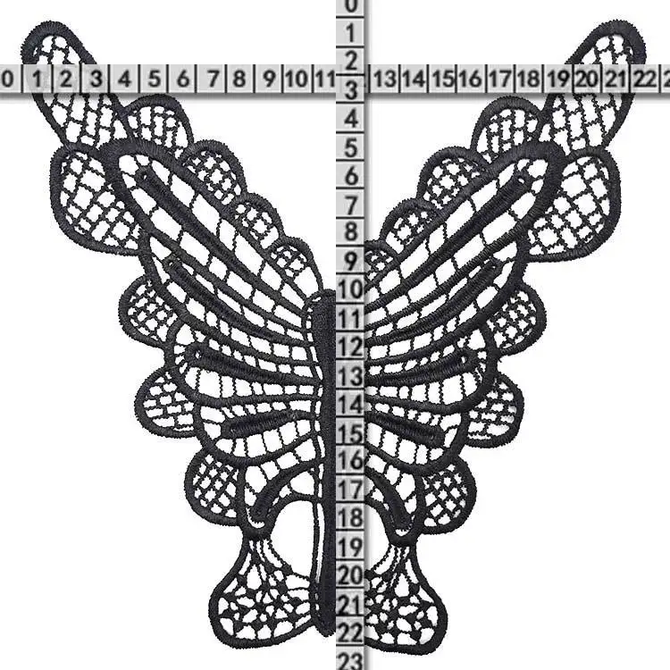 Хит продаж черный белый золотой хлопок с цветочной вышивкой кружевной воротник