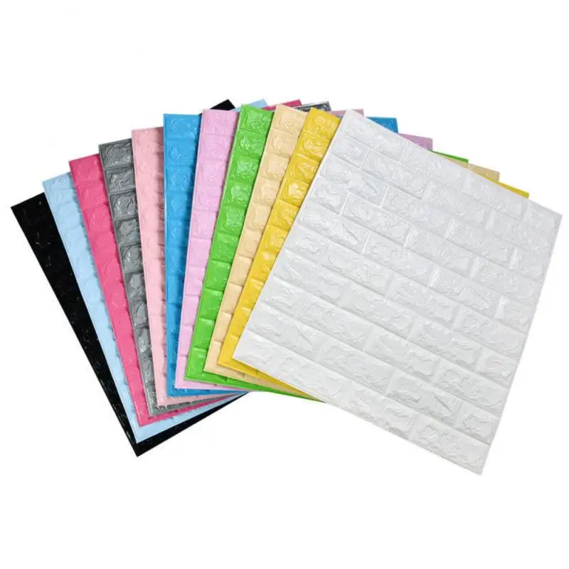 

1PC 3D Wall Stickers Imitation Brick Bedroom Decoration Waterproof Moist-proof And Mould-Proof Self Adhesive Wallpaper For Home