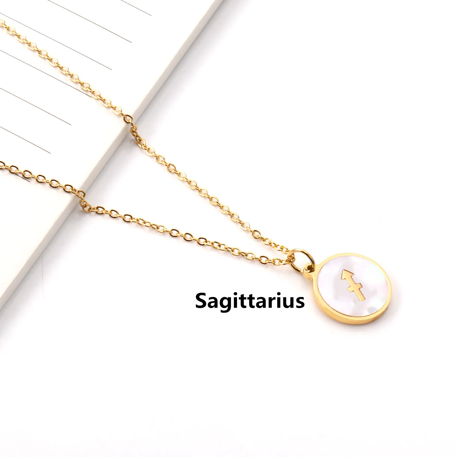 Горячая Новинка 12 созвездий ракушки ожерелья collares mujer круглое ожерелье с