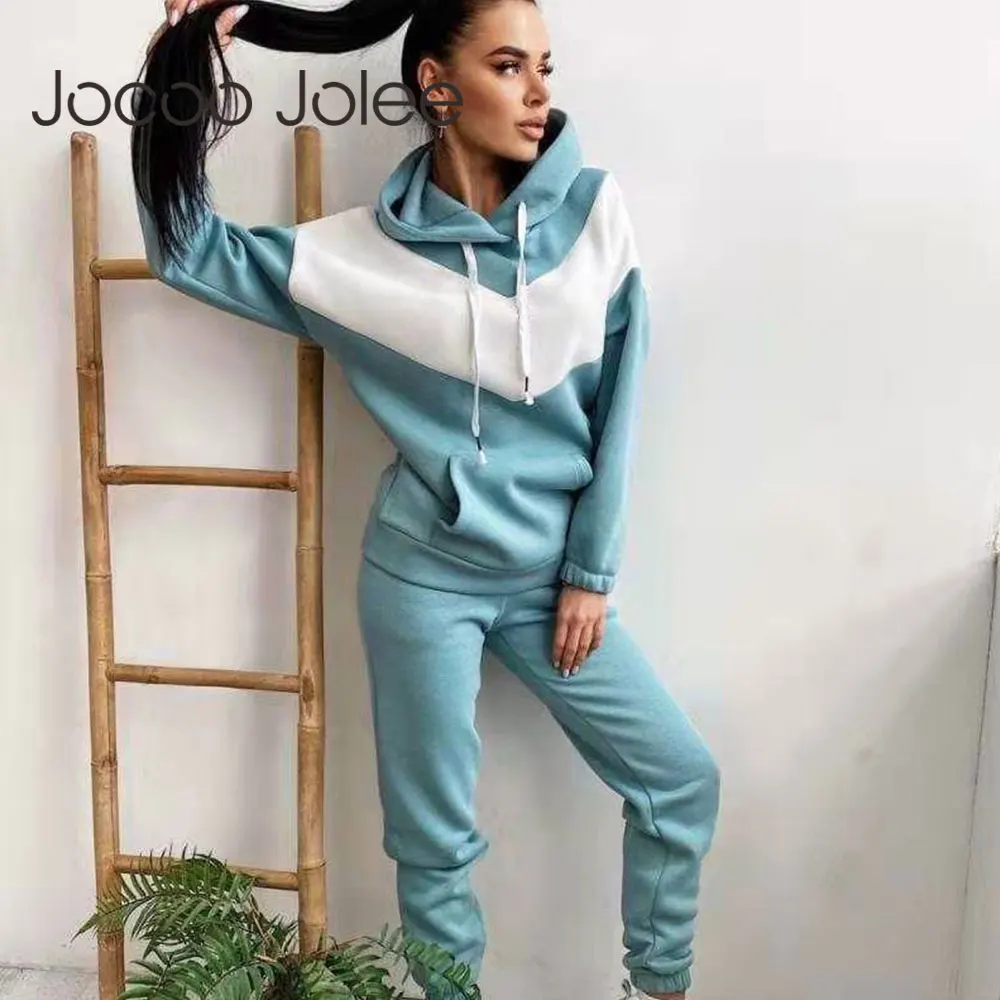 Женский комплект из 2 предметов Jocoo Jolee повседневные теплые флисовые толстовки с