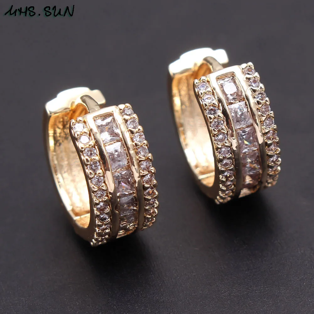 Роскошные круглые серьги-кольца MHS.SUN модные ювелирные изделия с кубическим