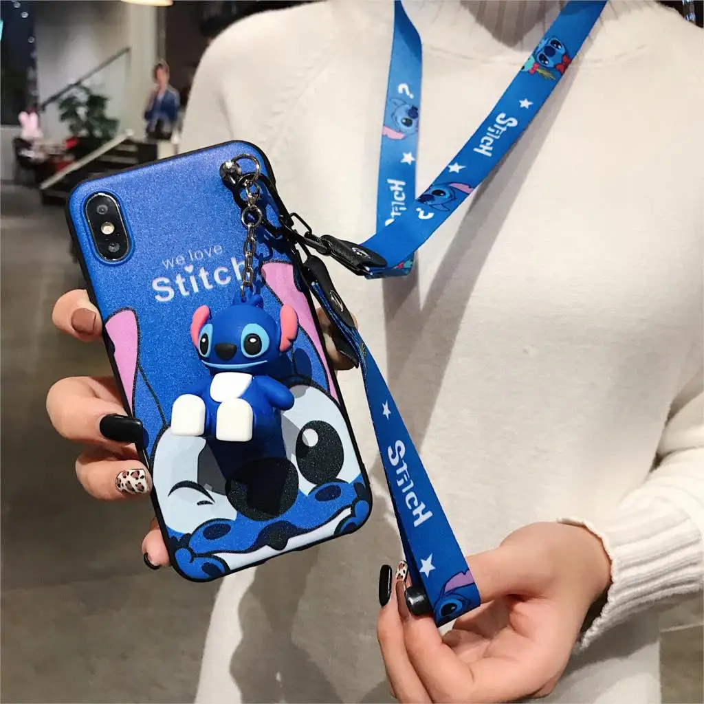 Для iPhone 11 Pro Xs Max XR 6 7 8Plus для samsung A20 30 50 S10 S9 обратите внимание; размеры 9 и 10 чехол стежка чехол-накладка из термополиуретана с подставкой держателем для телефона ремень веревка Чехол