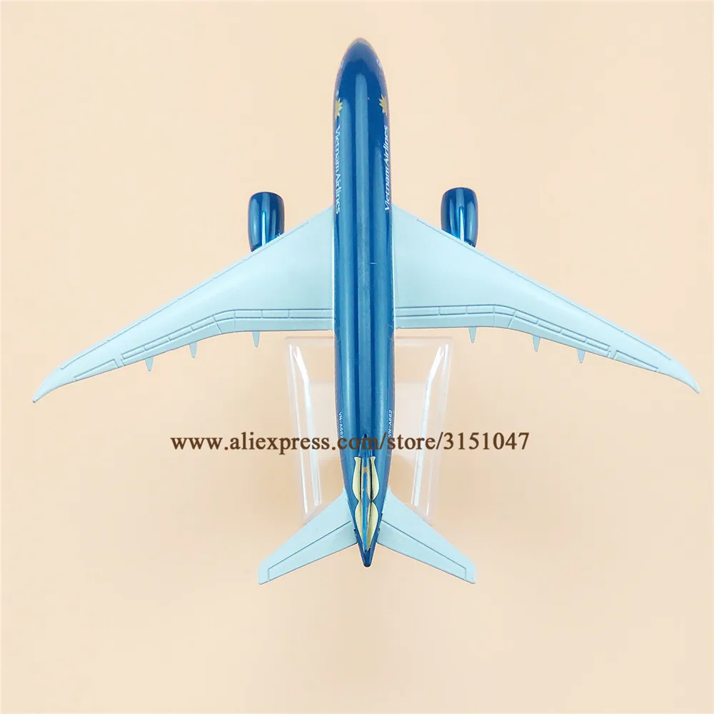 Модель самолета 16 см авиакомпании Вьетнам авиалинии модель Боинг 787 B787 из