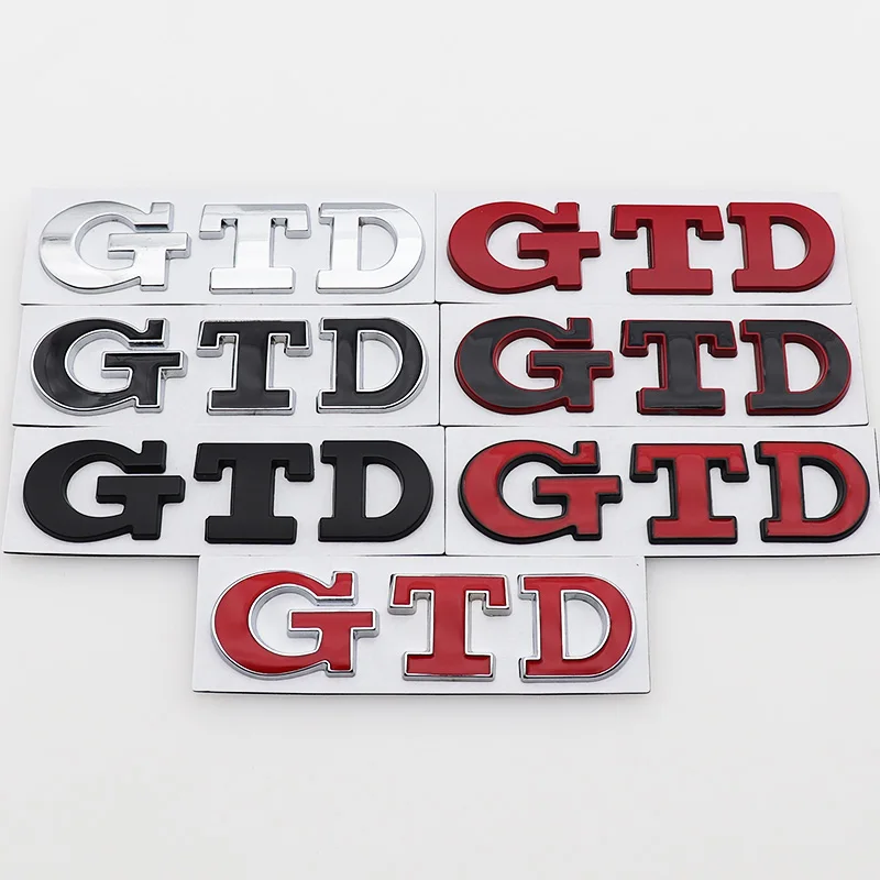 1 шт. Новейшая металлическая наклейка GTD с логотипом автомобиля на задний бампер