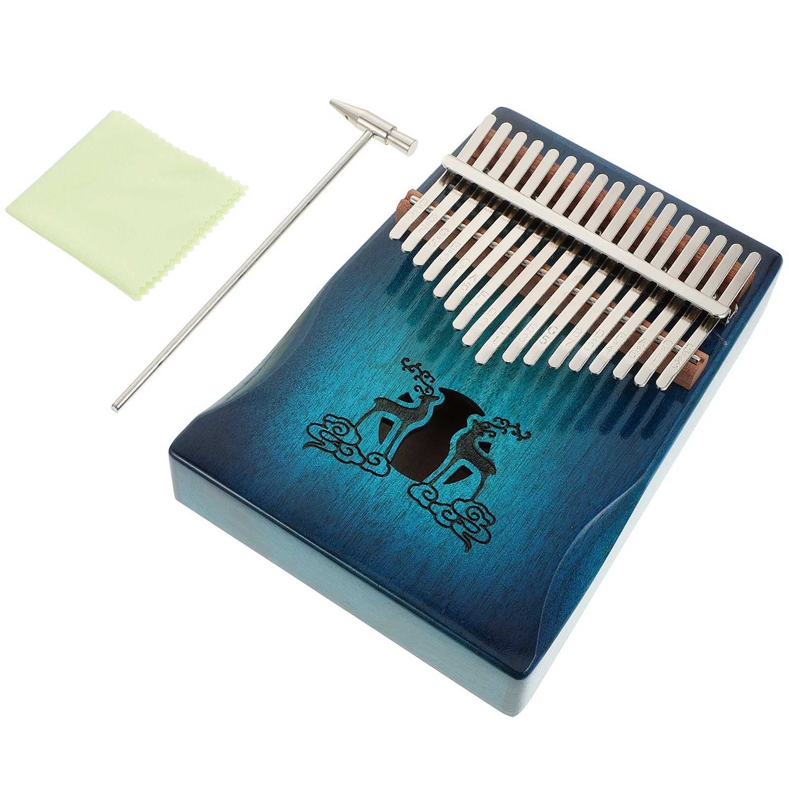 

1Set Creative Finger Piano Mahogany Durable Kalimba Chic 17-tone Kalimba