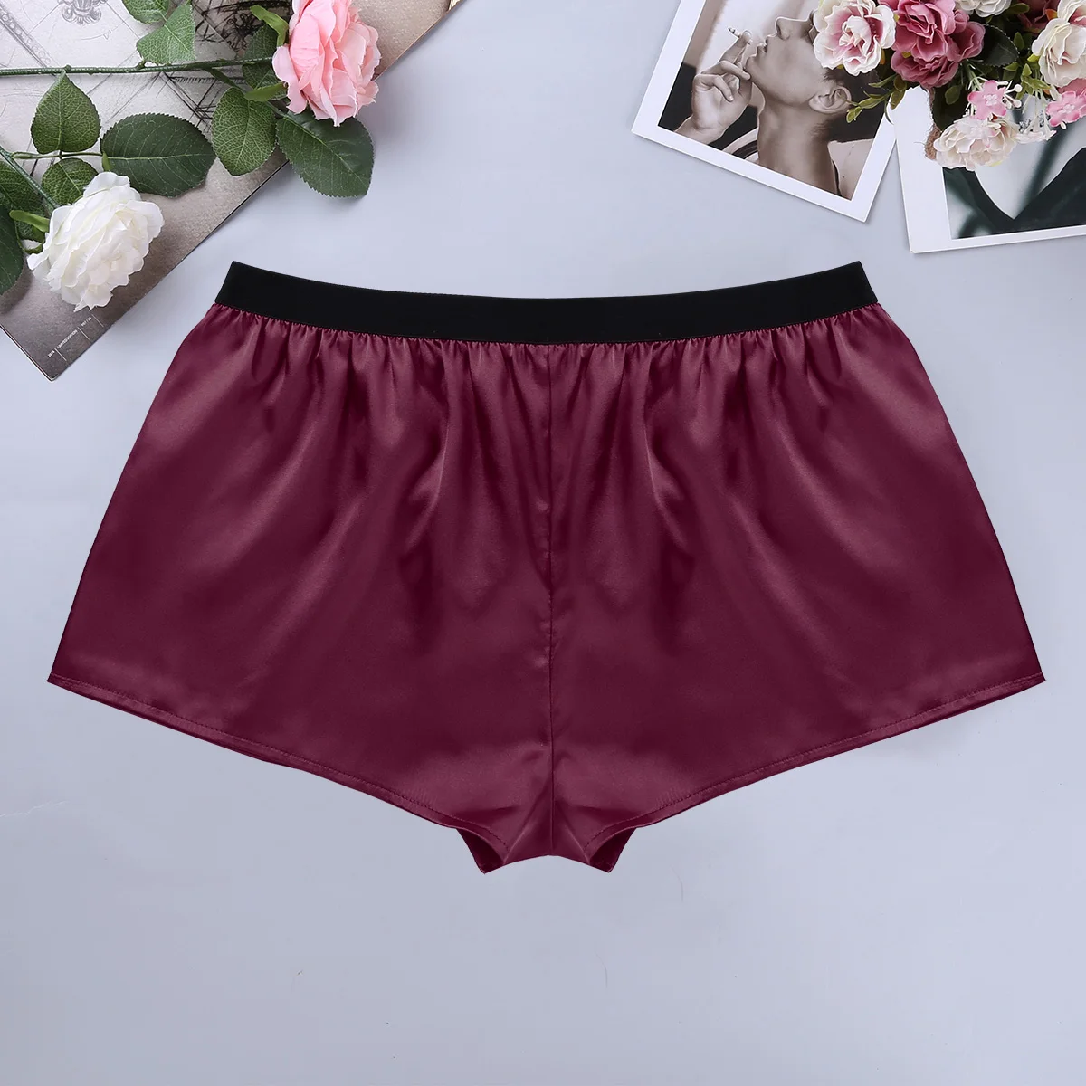 Swimsuit Shorts Male boxer panties four angle shorts u bags Men Lightweight Shiny Boxer Panties Lounge Sports Short Pants | Спорт и