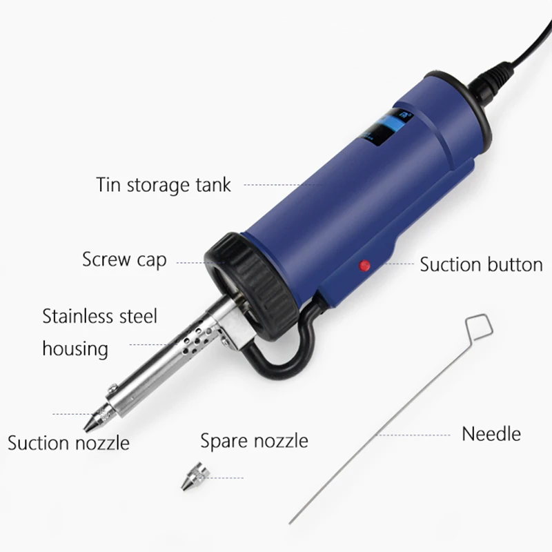 

Electric Suction Tin Vacuum Desoldering Pump Solder Sucker Iron Machine Tin Suction Soldering Welding Tools