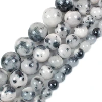 natural stone white black persian jades beads round loose spacer beads 15strand 681012 mm for jewelry making diy bracelet