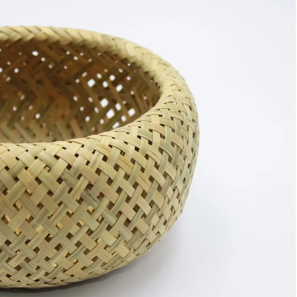 Бамбуковая плетеная корзина для хранения двойное Птичье гнездо фруктов тарелка