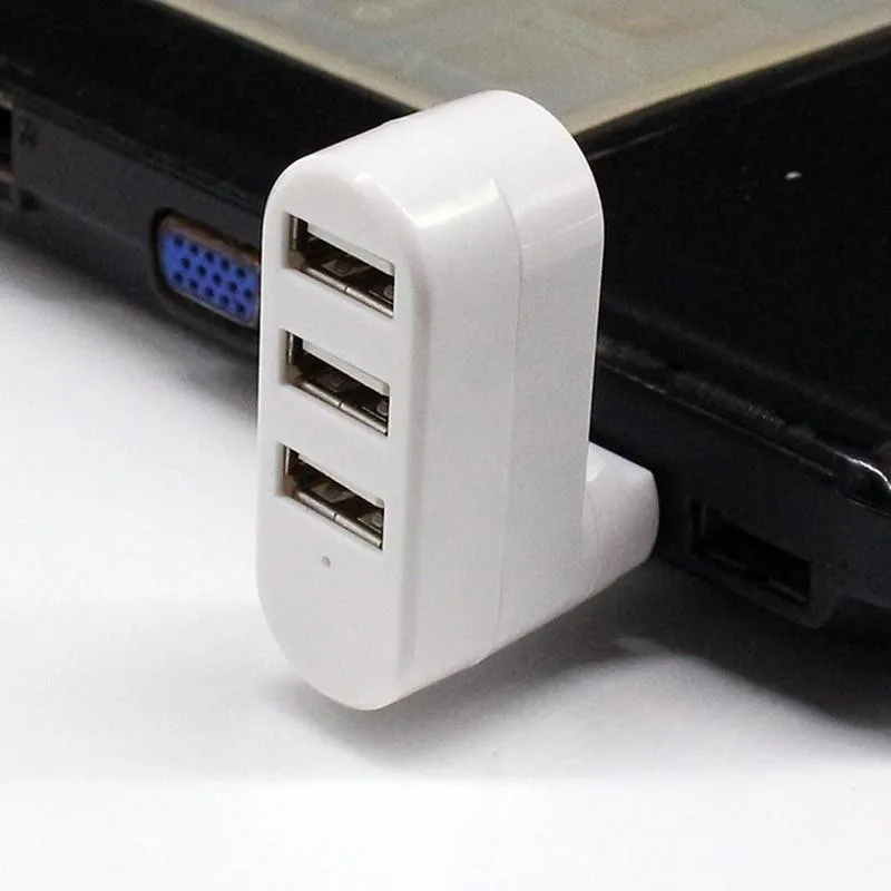 

3 ports rotating USB 2.0 Hub Splitter Portable SUN
