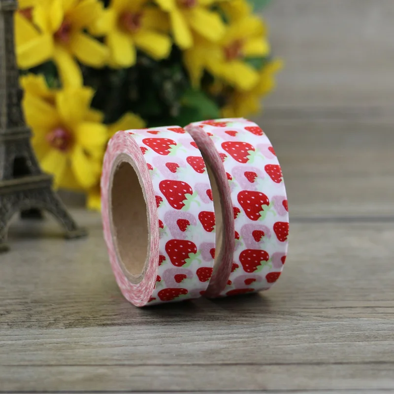 

A259 10pcs/lot Stawberry Washi Tape Stationery Scrapbooking Decorative Adhesive Tapes DIY Color Masking Tape School Supplies