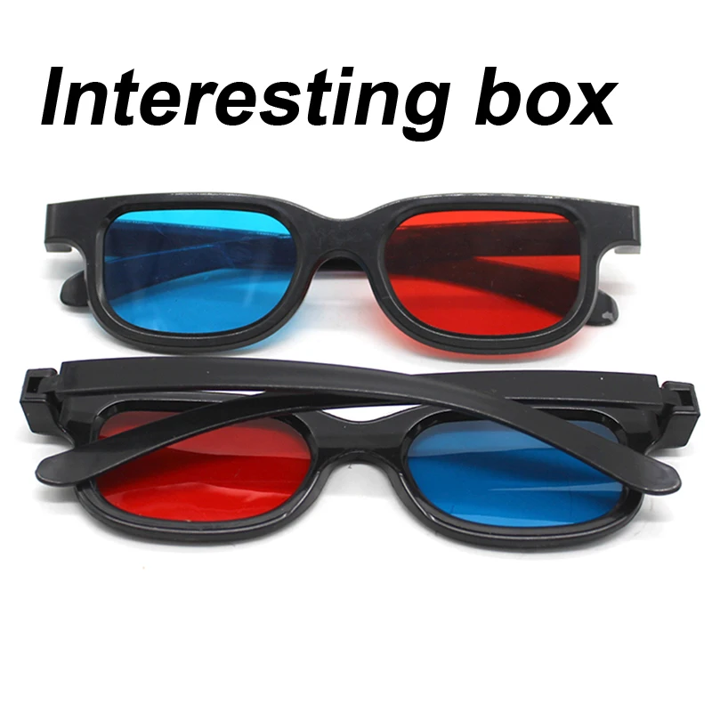Пластиковые красные и синие 3d-очки для мобильного ТВ компьютерный проектор общий
