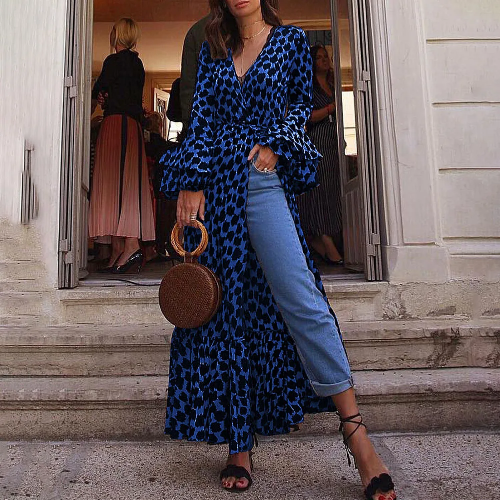 Размера плюс новая мода женские сексуальные платья с v образным вырезом и