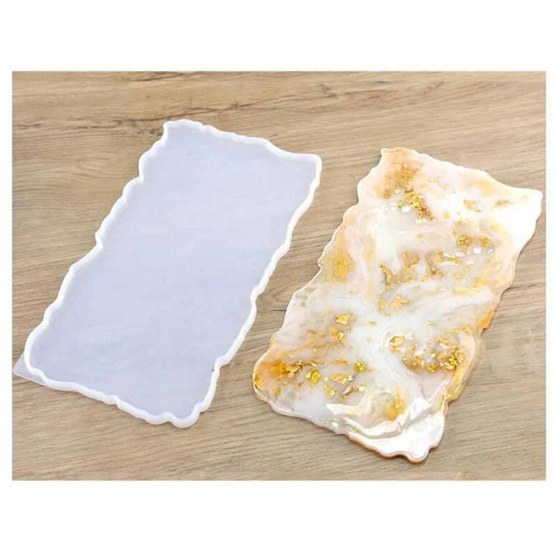 

Crystal Epoxy Resin Mold Rectangular Tray Casting Silicone Mould DIY Crafts Decorations Making Tool