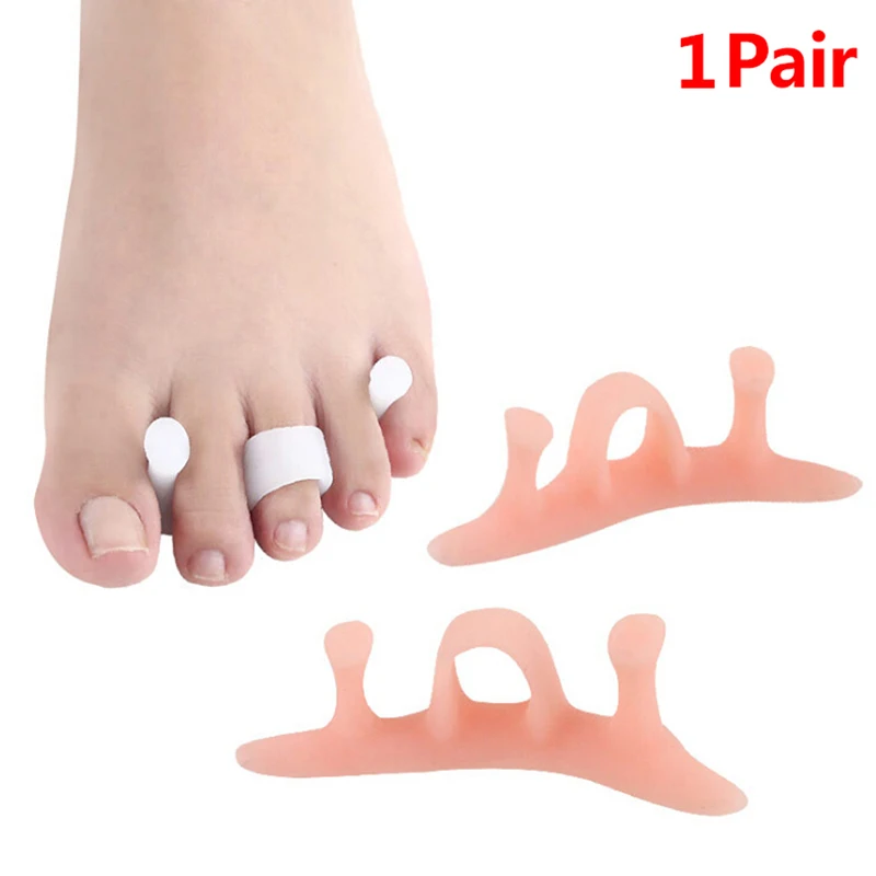 

1Pair Toe Separators Protector Corrector Silicone Bunion Thumb Valgus Protector Preventing Nail Tools Foot Care Tools
