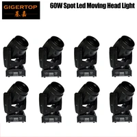 freeshipping 8 unit mini 60w spot moving head light gobo color stage effect dmx 512 auto mode sound active pan 540 tilt 210