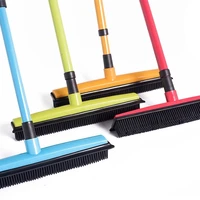 clean sweeper squeegee bristle long push broom rubber broom hair lint removal device telescopic bristles magic