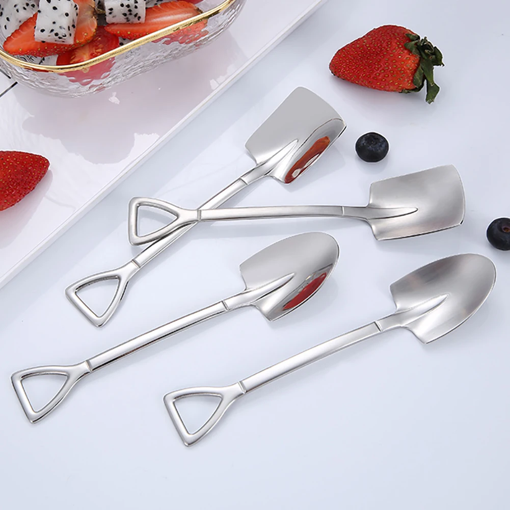 2 шт. креативная металлическая ложка Лопатка для мороженого кофейная в форме