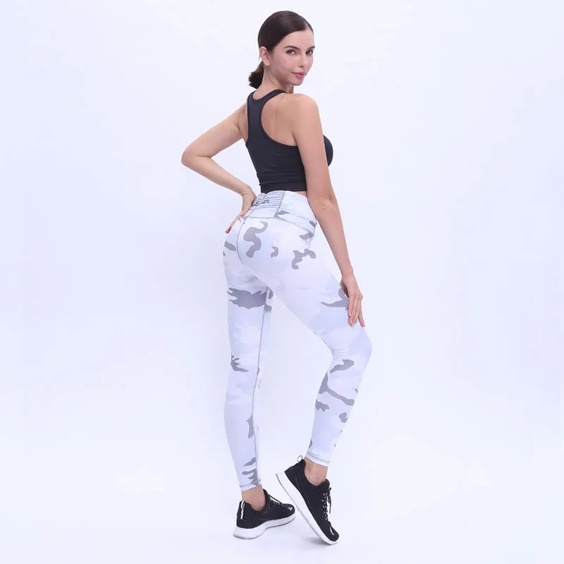 

2020 New Fashion Sexy Female Sport Leggings Yoga Pants Fitness Printed Leggings Skinny Tight Yoga Leggings For Women