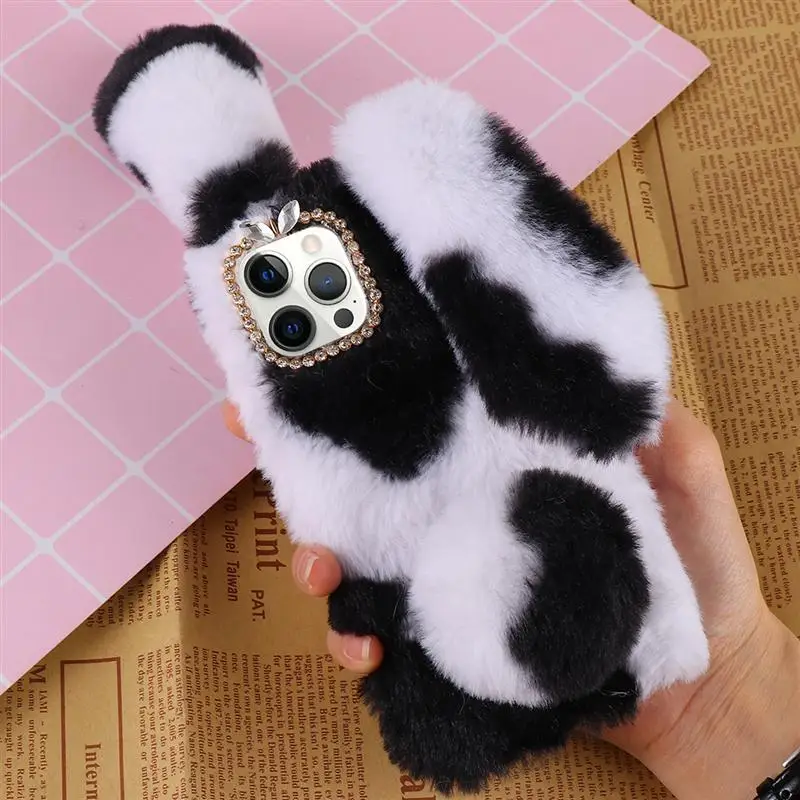 

1Pc Plush Phone Case Fluffy Cartoon Phone Shell Compatible for iPhone 11 Pro Max