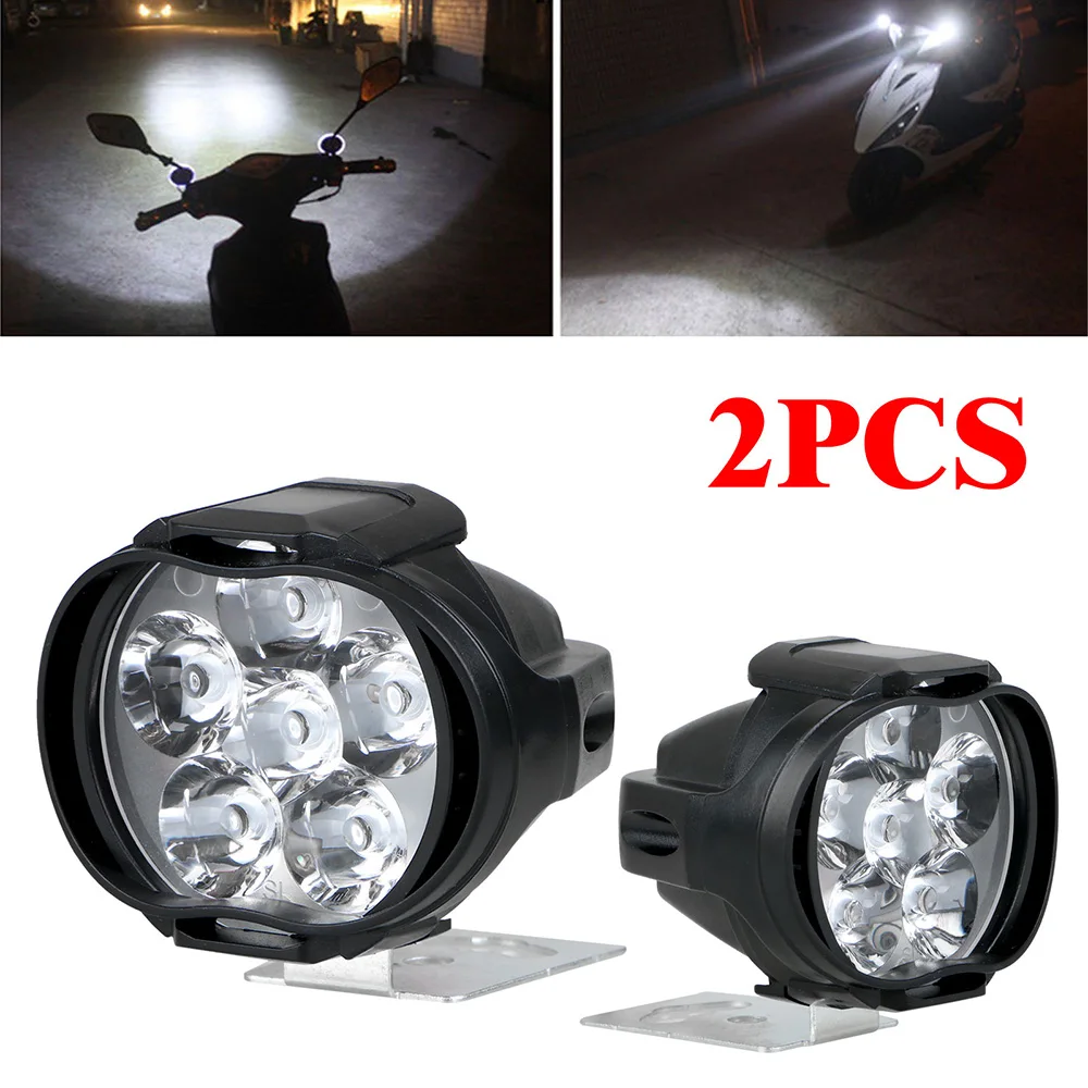 

2pcs/set Universal Led Headlights Spot Fog Lamps 6 LED Waterproof Work Lamp 12V ATV For Motorcycle Car Electrocar