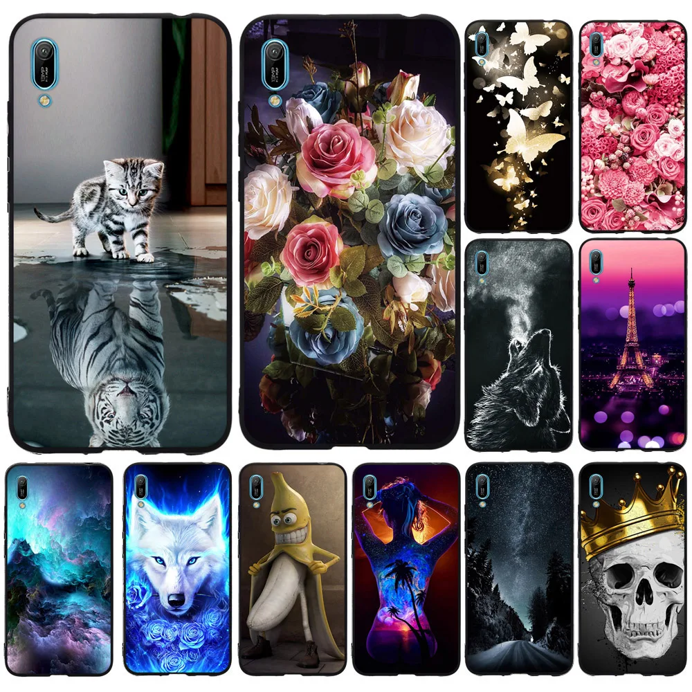 Чехол для телефона Huawei Y6 Pro 2019 Мягкая силиконовая задняя крышка из ТПУ Модный