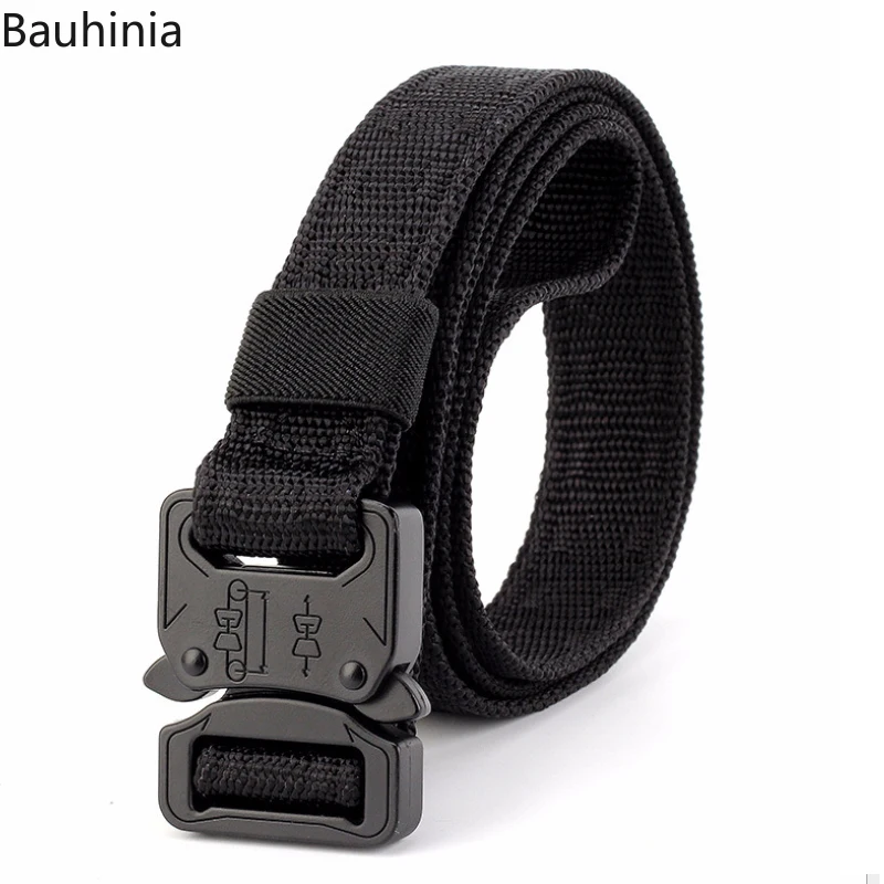 

Bauhinia 2,5 см простой многофункциональный мужской холщовый ремень Молодежный уличный армейский веер нейлоновый холщовый ремень 105-125 см