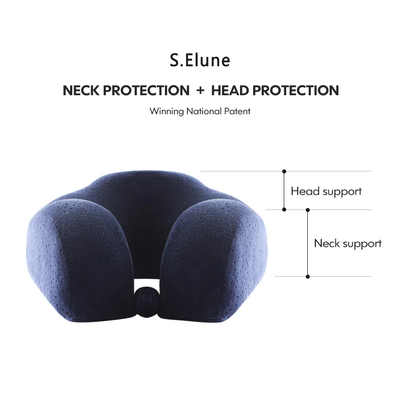 Memory Foam хлопок u-образная подушка для шеи шейный самолет подушка для путешествий подушки для обеда