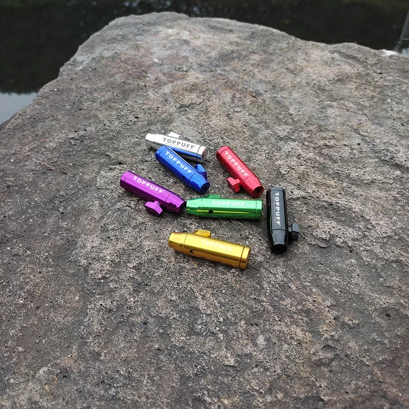 

10pcs 19mmx53mm Metal Snuff Dispenser Bullet Rocket Snorter Sunff Sniffer Smoking Accessories Tobacco Pipe For Smoking Men Gift