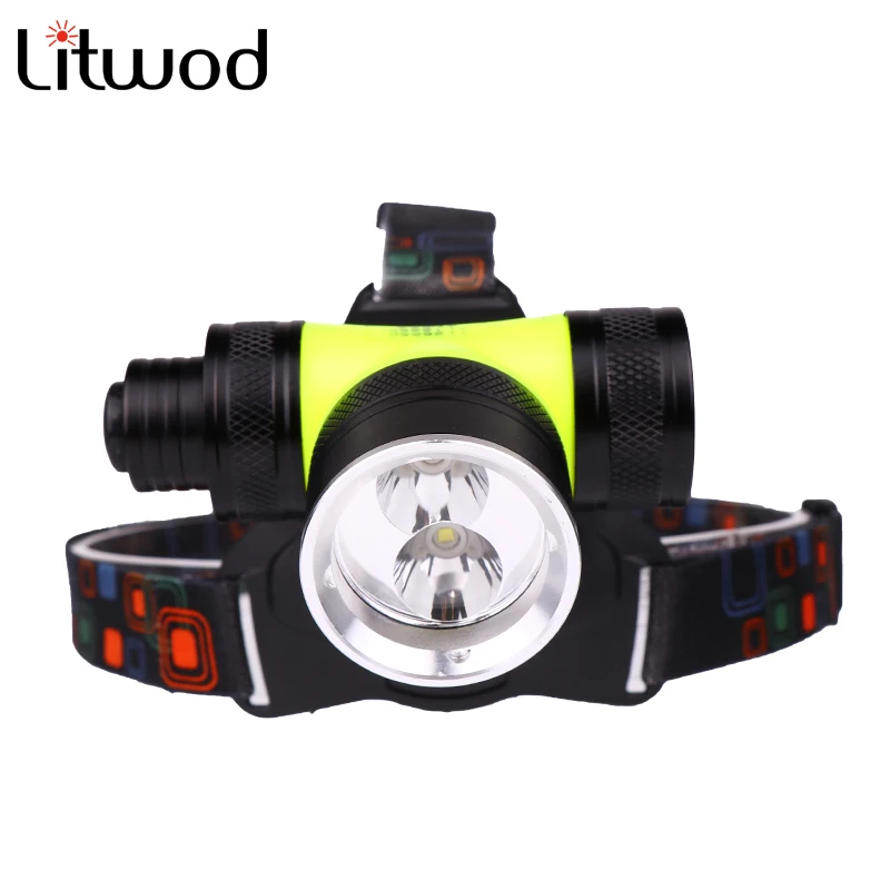 Litwod Z40D802 светодиодный налобный фонарь для дайвинга CREE XM L T6 18650 подводный белый и