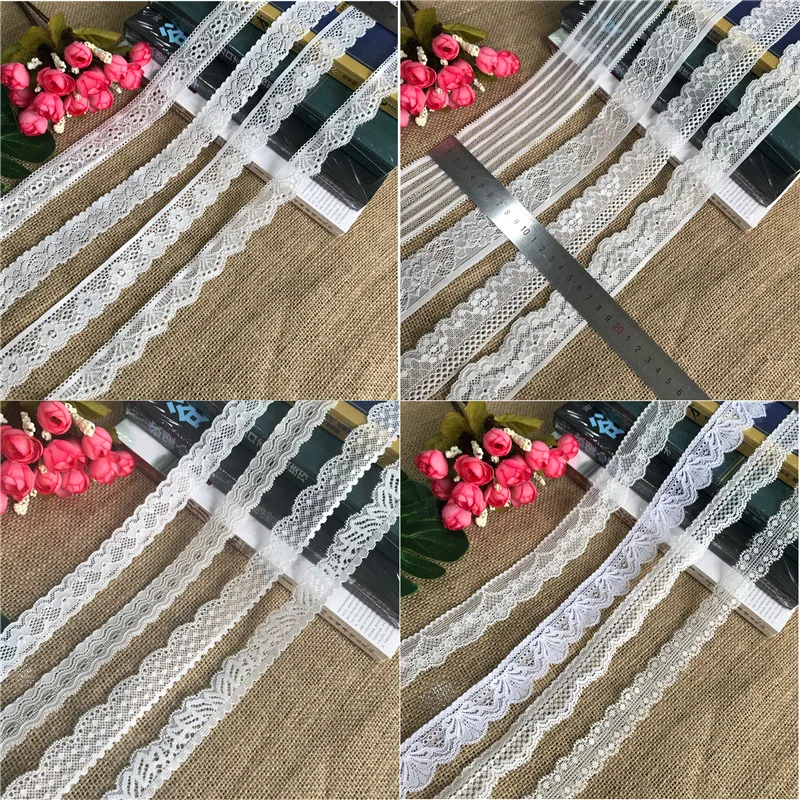 

2.5-3CM S1178 White Gray Flower Lace Decoration DIY Clothing Sewing Fabric Lace Hand-Sewn Dress Underwear Socks