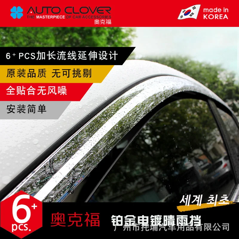 

Chrome Door Visor Side Window Deflector Shade Sun Rain Shield Silver Trips Eaves for Toyota Land Cruiser